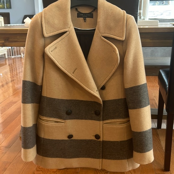 Rag & Bone Skye striped peacoat - Picture 4 of 16